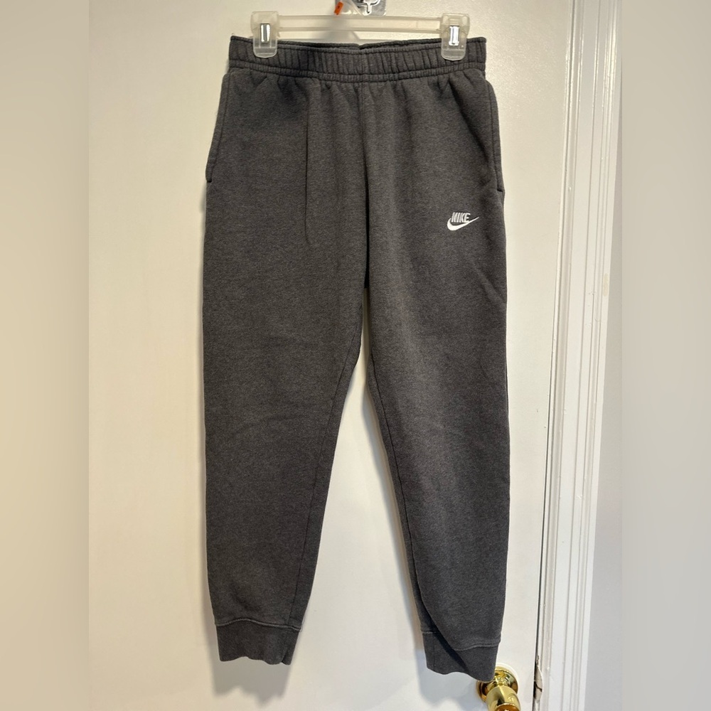 Nike Y2K Joggers Sz:M Gray Sportswear Club Streetwear Fleece Gym Comfort Relax